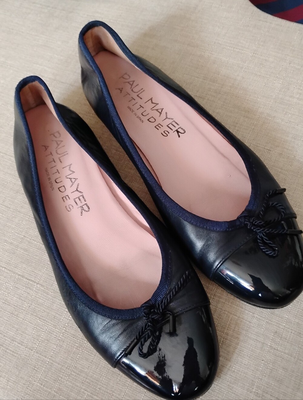 Paul Mayer Attitudes Flats. Blue. Size 7 1/2.